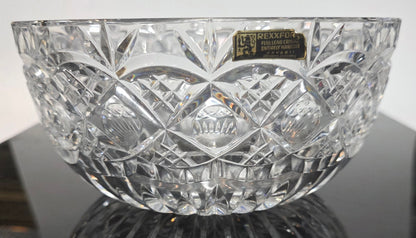 Signed Rexford Crystal Cut Glass Bowl