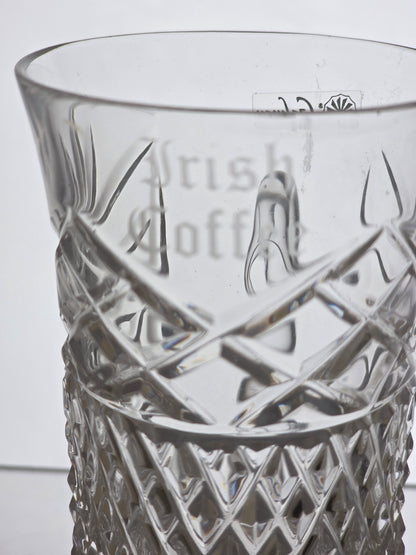 Signed Galway crystal Irish coffee mugs cut glass.