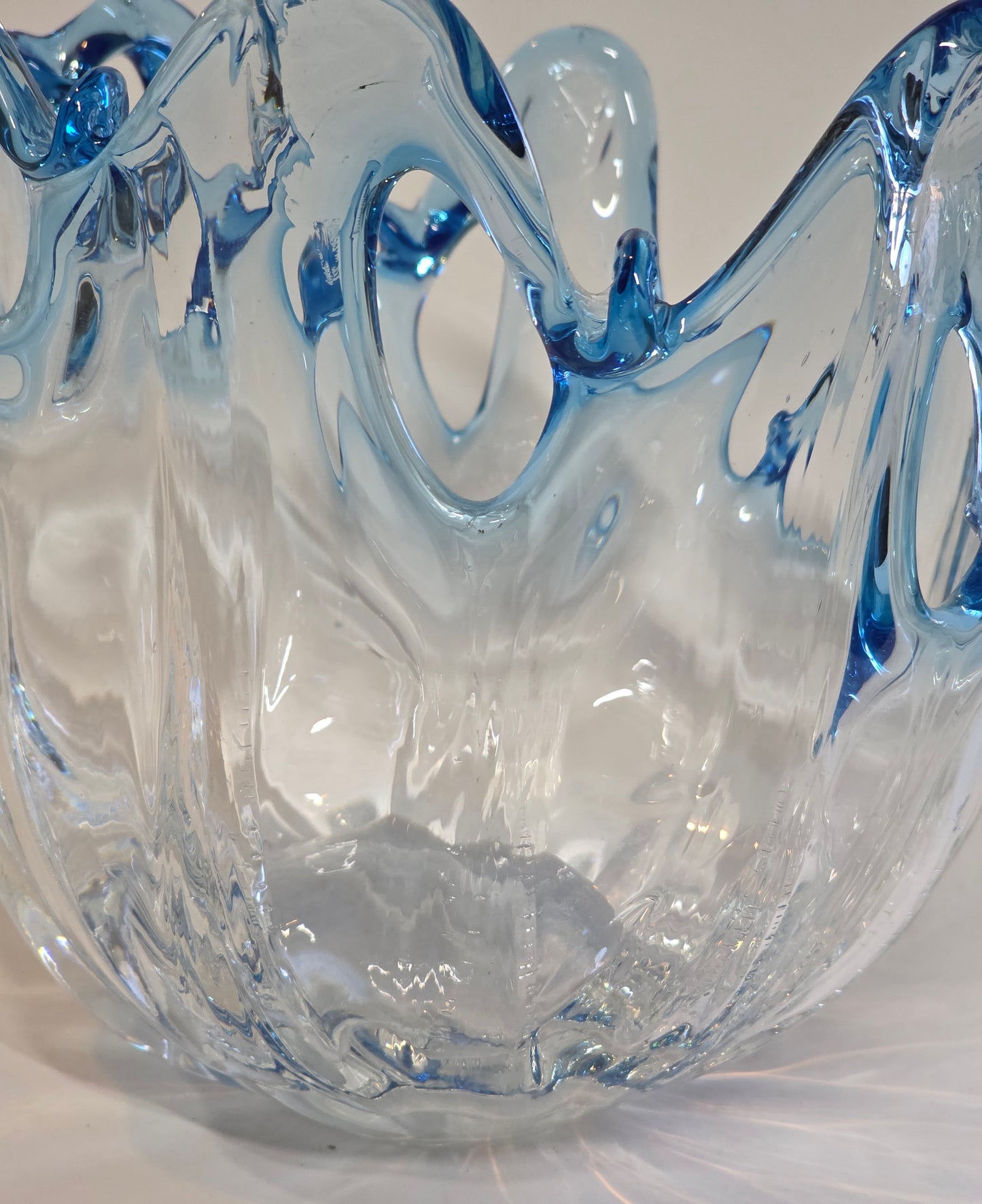 Art glass blue bowl