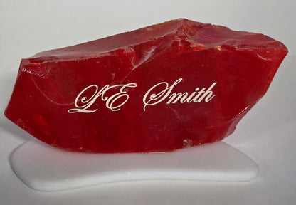 L.E SMITH glass cullet  paperweight