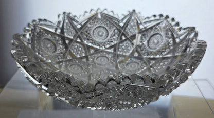 ABP cut glass Egginton cluster bowl American brilliant period 1886 -1915 PA2