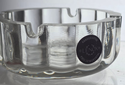 Lenox Glass Ashtray Signed USA crystal