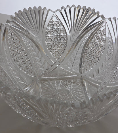 ABP cut glass blown blank bowl American brilliant period 1886 -1915 bob16
