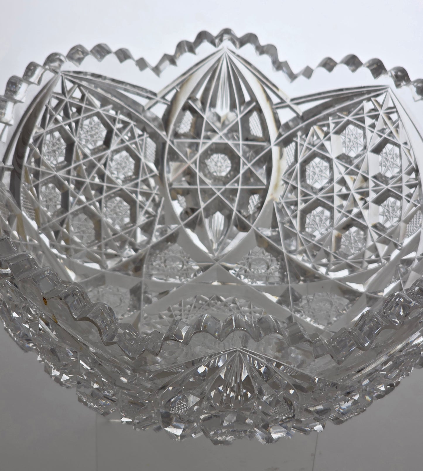 ABP cut glass bowl American brilliant period 1886 -1915 bob38