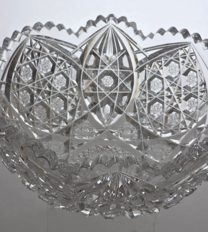 ABP cut glass bowl American brilliant period 1886 -1915 bob38