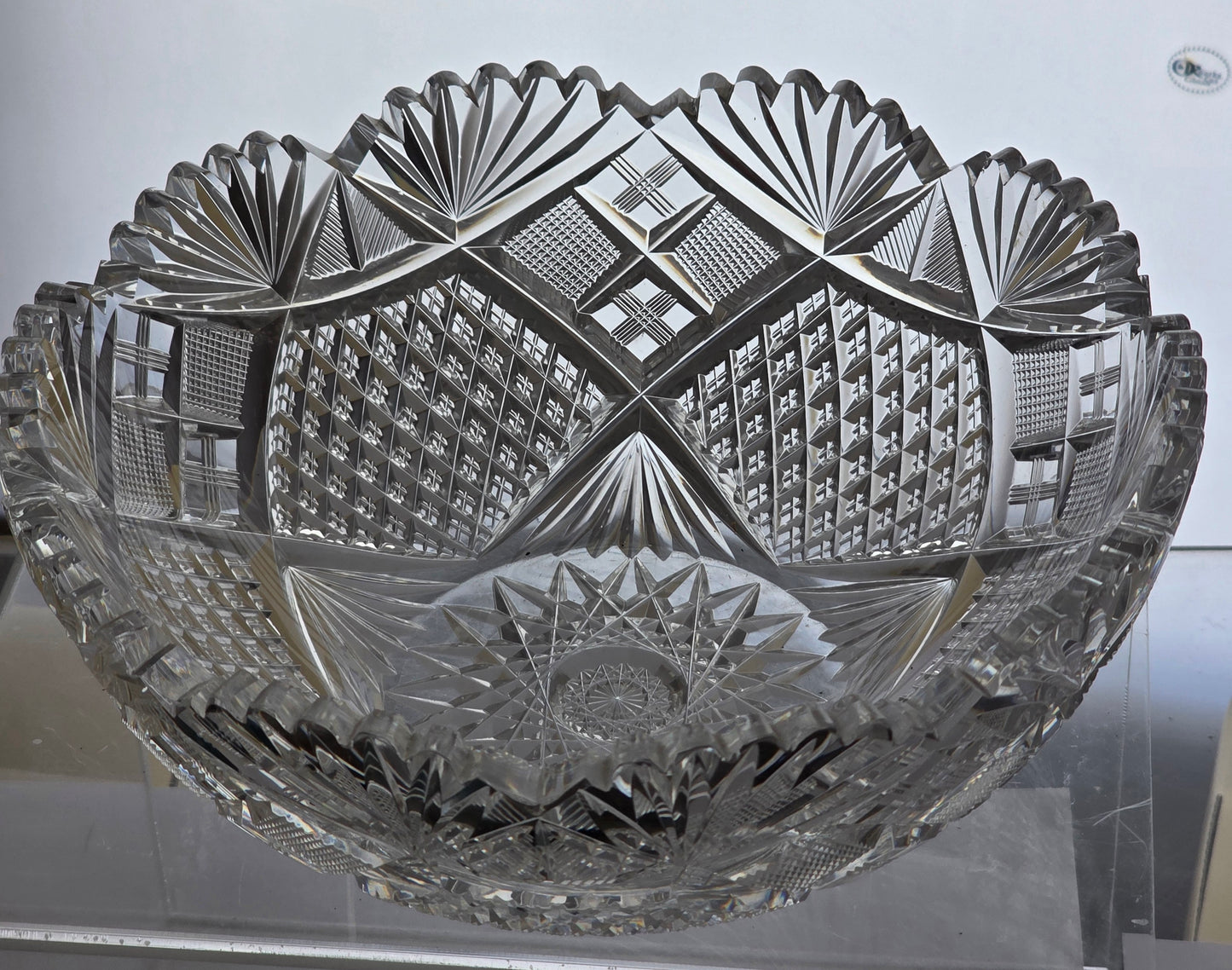 ABP cut glass bowl American brilliant period 1886 -1915 PA4