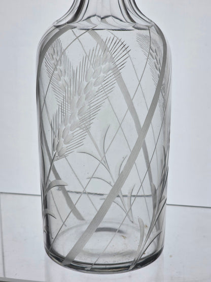 Cut Glass Wheat Decanter