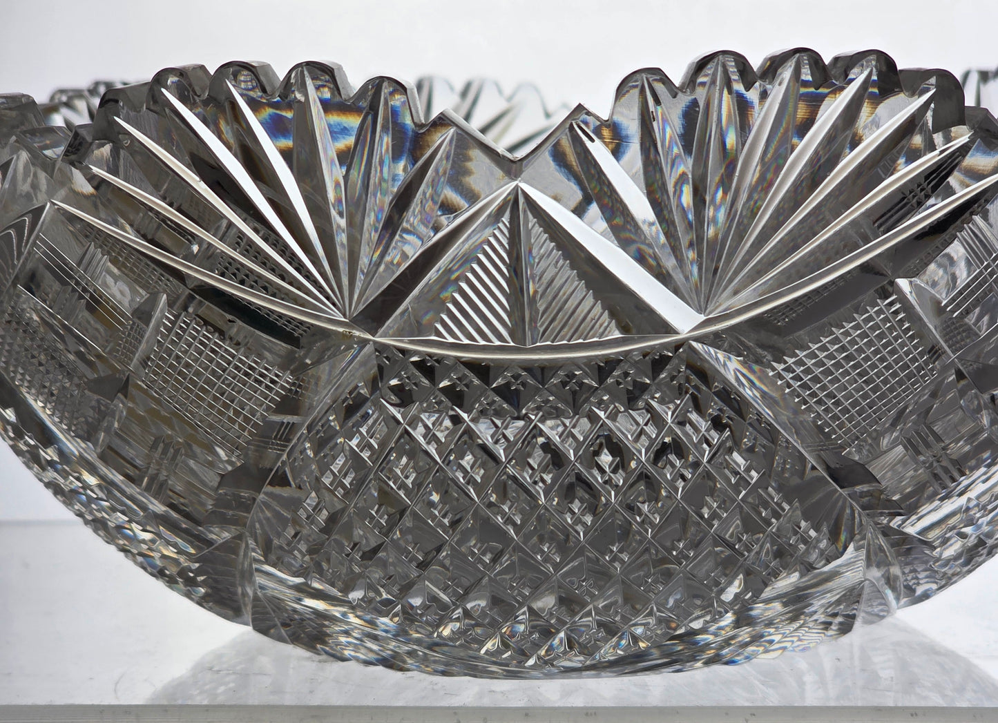 ABP cut glass bowl American brilliant period 1886 -1915 PA4