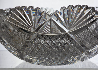 ABP cut glass bowl American brilliant period 1886 -1915 PA4