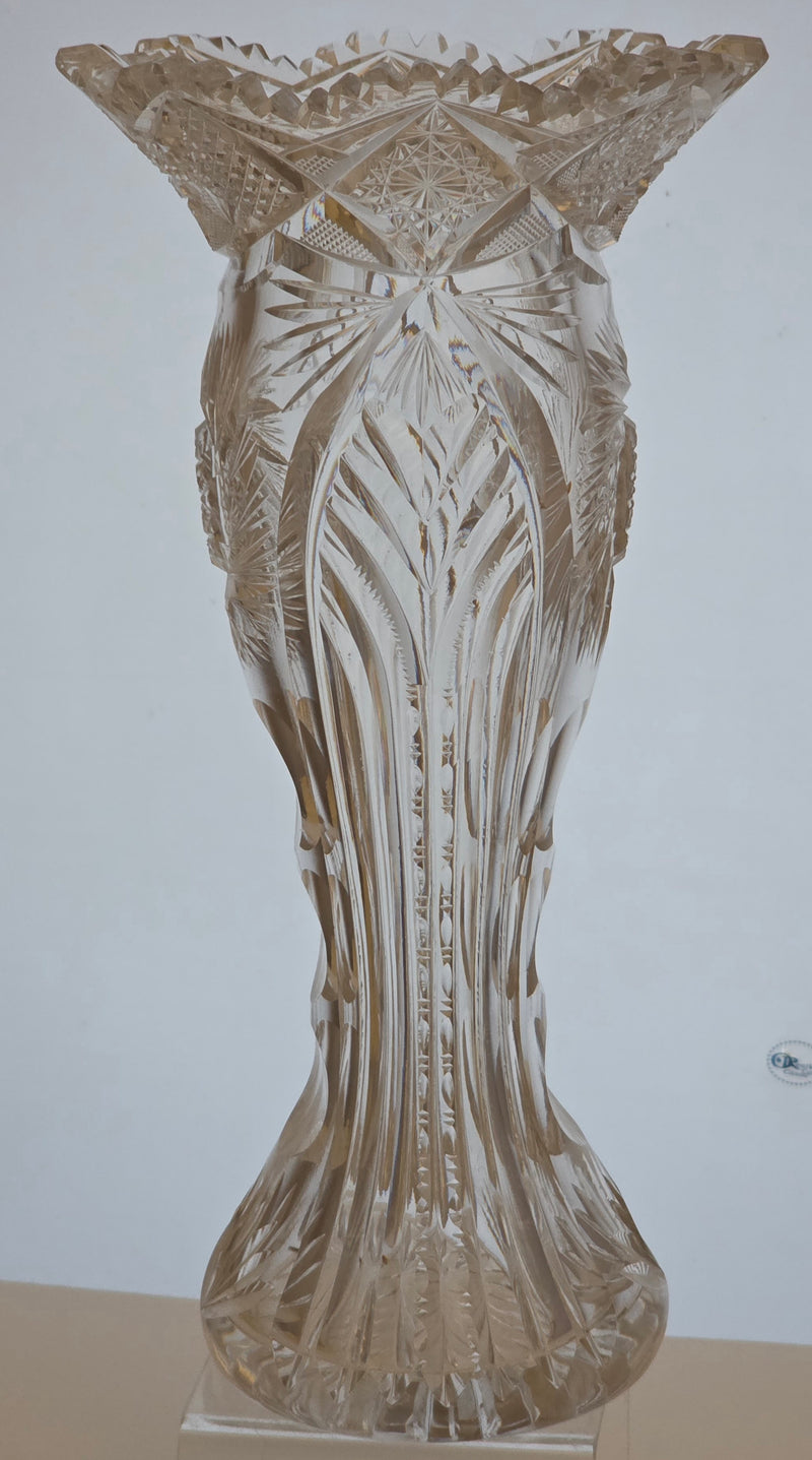 ABP cut glass vase antique bob41
