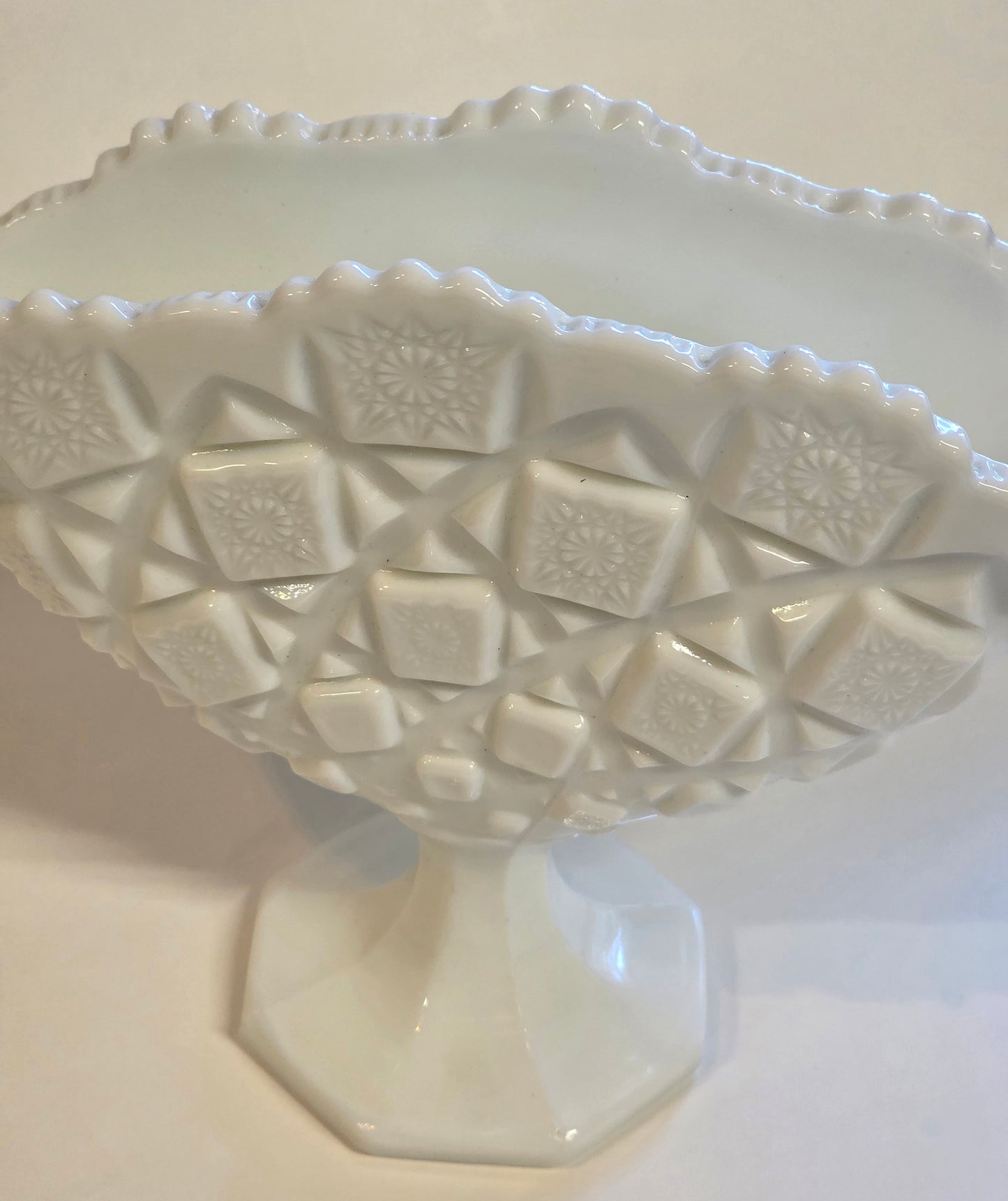 Westmoreland milk Glass fan vase