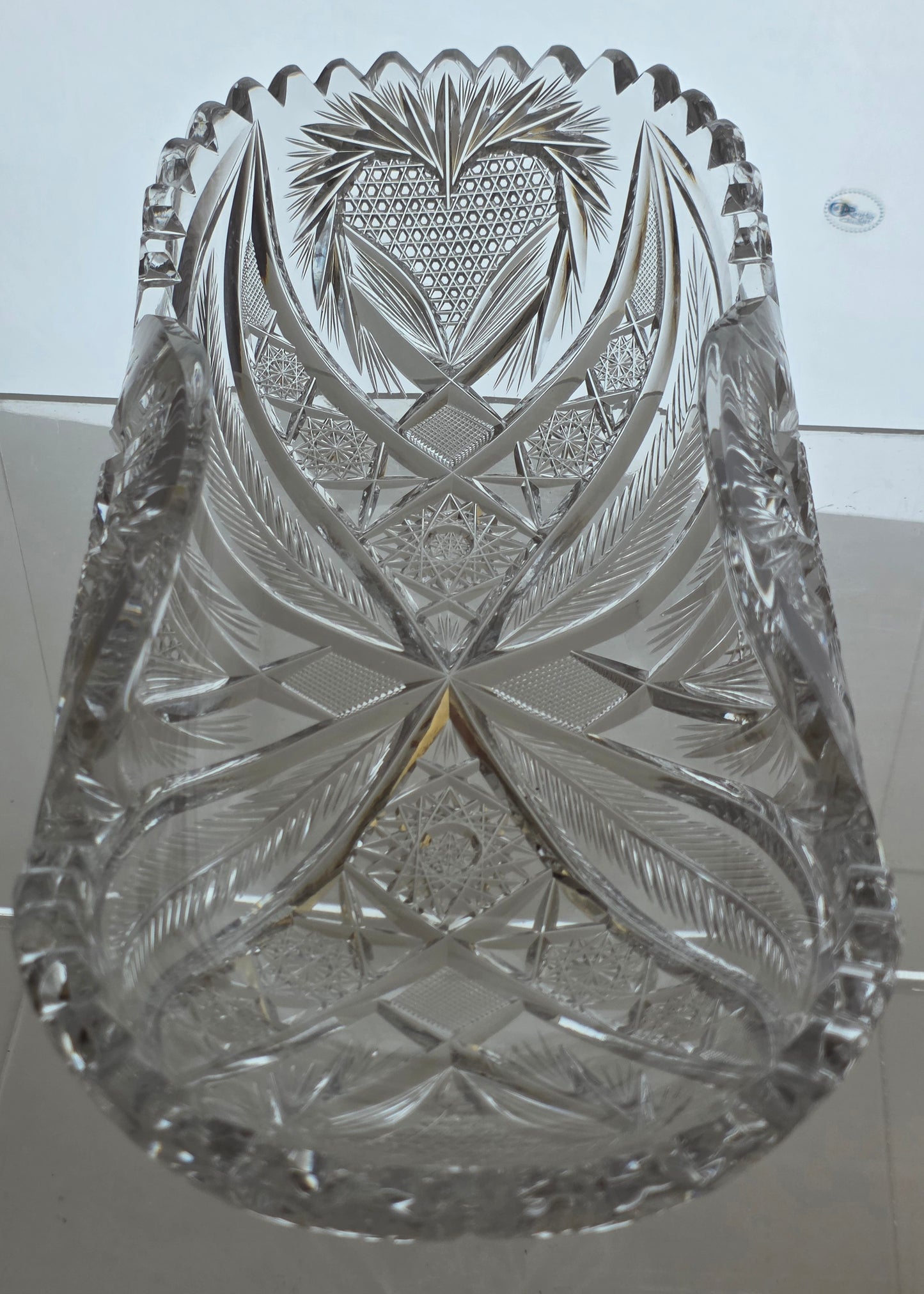 ABP Cut glass rectangular folded bread tray bob56