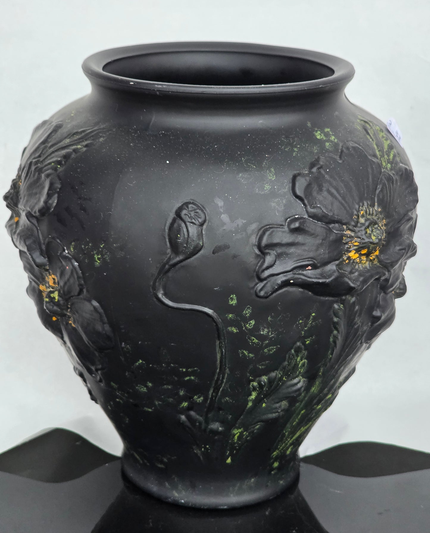 Tiffin art glass poppy vase