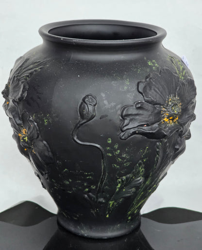 Tiffin art glass poppy vase