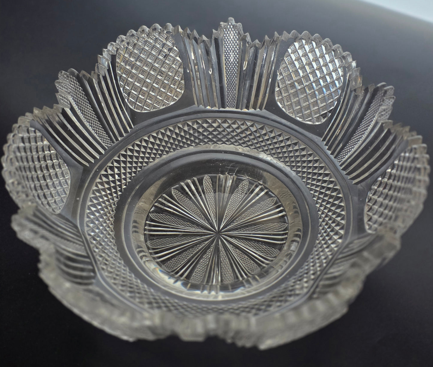 Cut glass Epergne bowl bob9