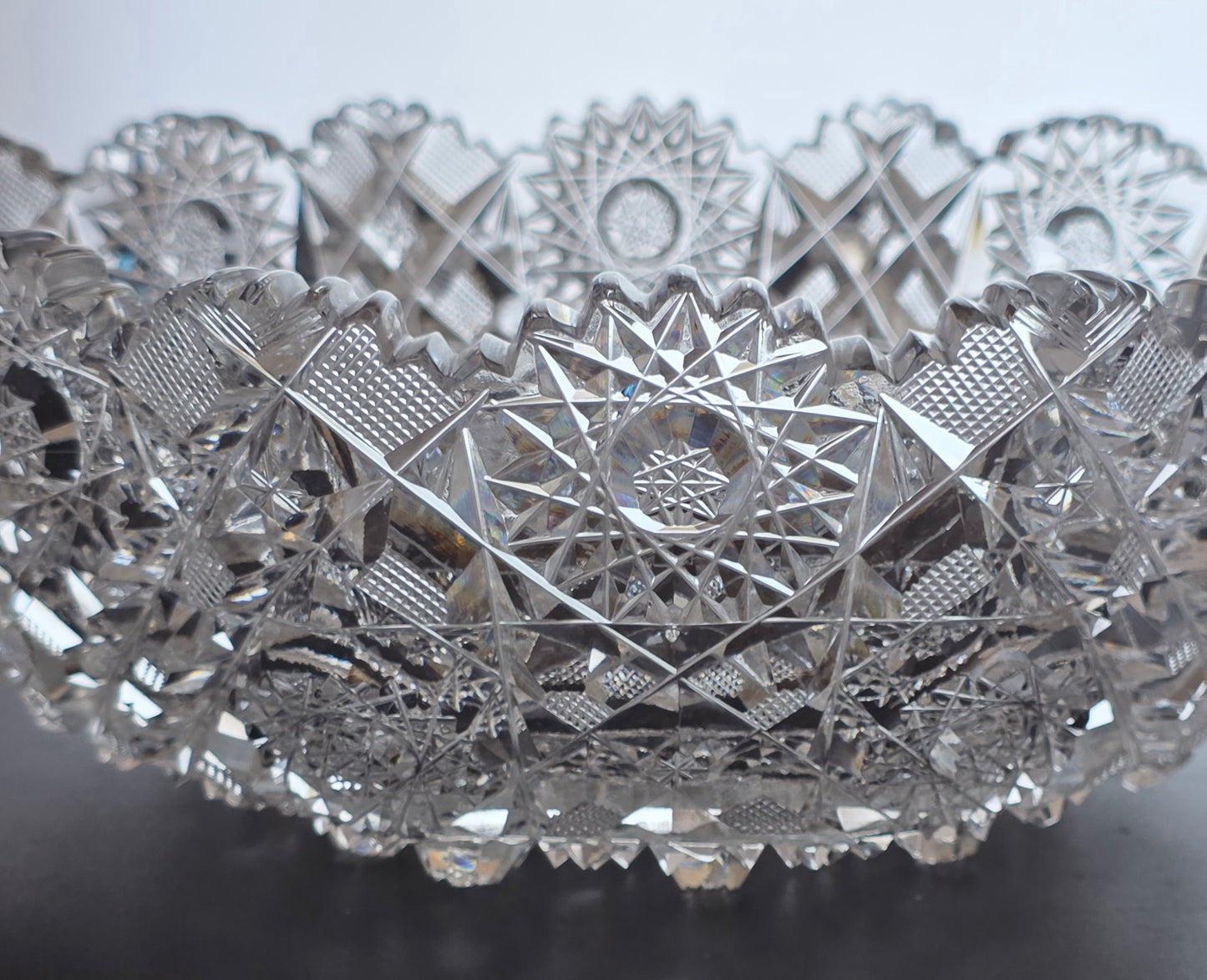 ABP cut glass Hunts Royal bowl American brilliant period 1886 -1915 bob10