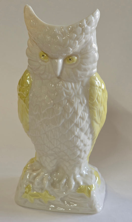 Belleek owl shaped vase Ireland
