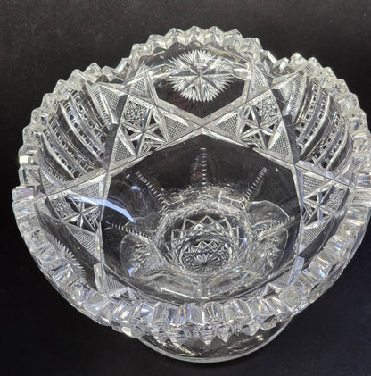 ABP cut glass pedestal American brilliant period 1886 -1915 PA10