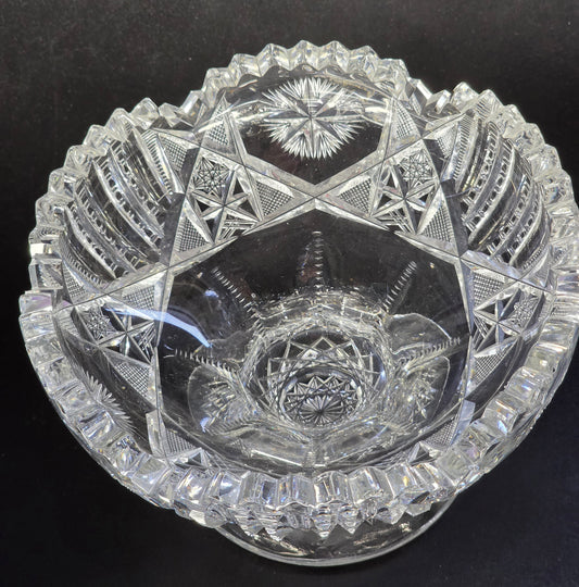 ABP cut glass pedestal American brilliant period 1886 -1915 PA10