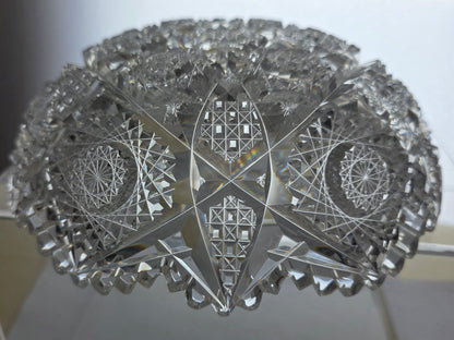 ABP cut glass Egginton cluster bowl American brilliant period 1886 -1915 PA2