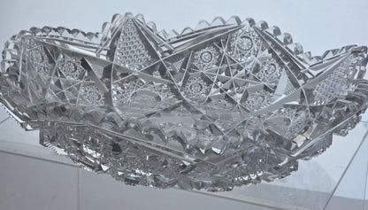 ABP cut glass low bowl cluster American brilliant period 1886 -1915 bob70