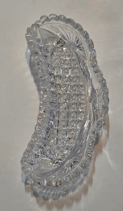 ABP Cut glass bone shape dish bob50