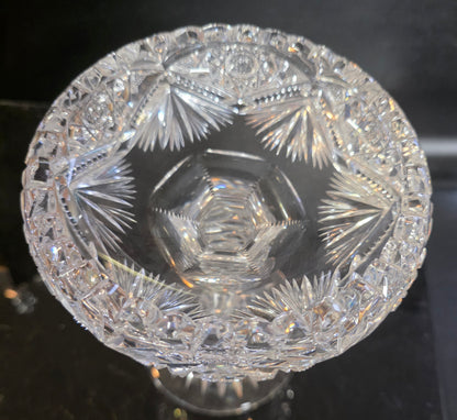 ABP cut glass Fry compote antique bob69