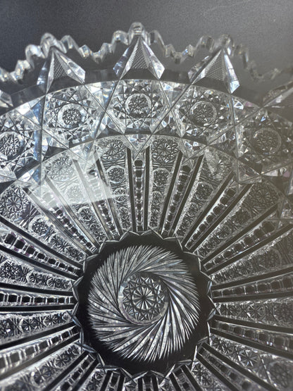 ABP cut glass bowl American brilliant period 1886 -1915 bob13