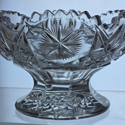 ABP cut glass pedestal American brilliant period 1886 -1915 PA10