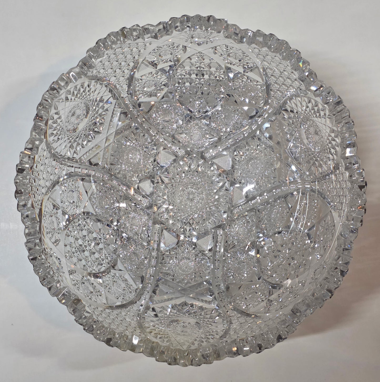 ABP cut glass blown blank bowl American brilliant period 1886 -1915 bob45
