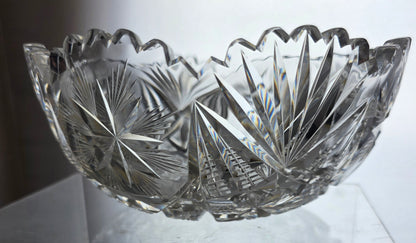 ABP cut glass bowl American brilliant period 1886 -1915 PA3