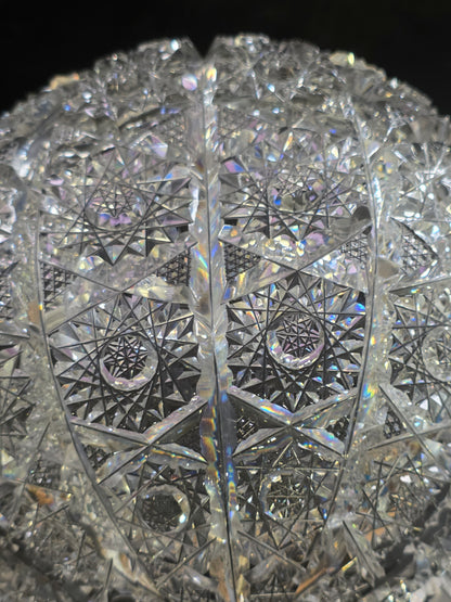 ABP cut glass bowl American brilliant period 1886 -1915 bob51
