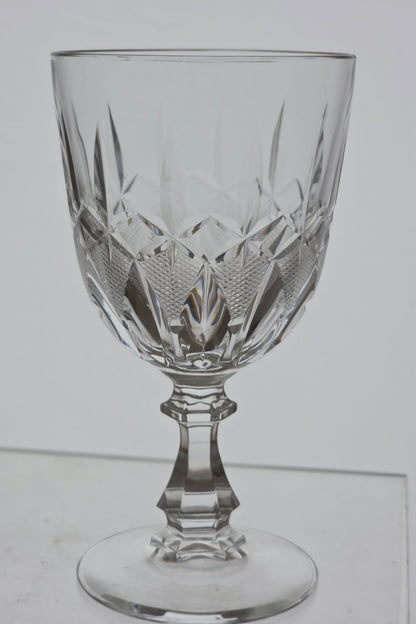 2 Hand Cut glass goblet stemware