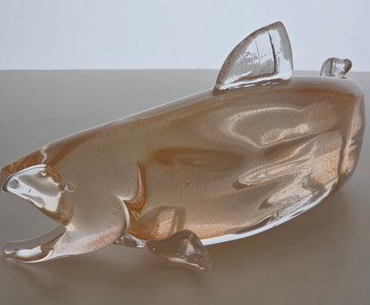 L.E Smith hand made art glass Trout.
.