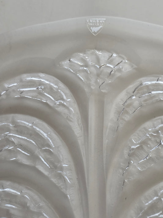 Orrefors SwedishEden leaf serving plate  signed -