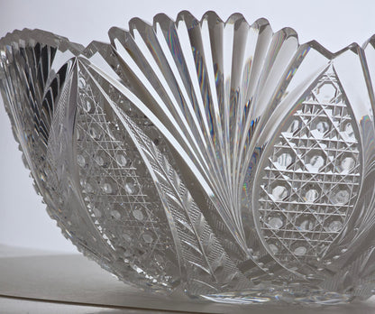 ABP cut glass blown blank bowl American brilliant period 1886 -1915 bob16