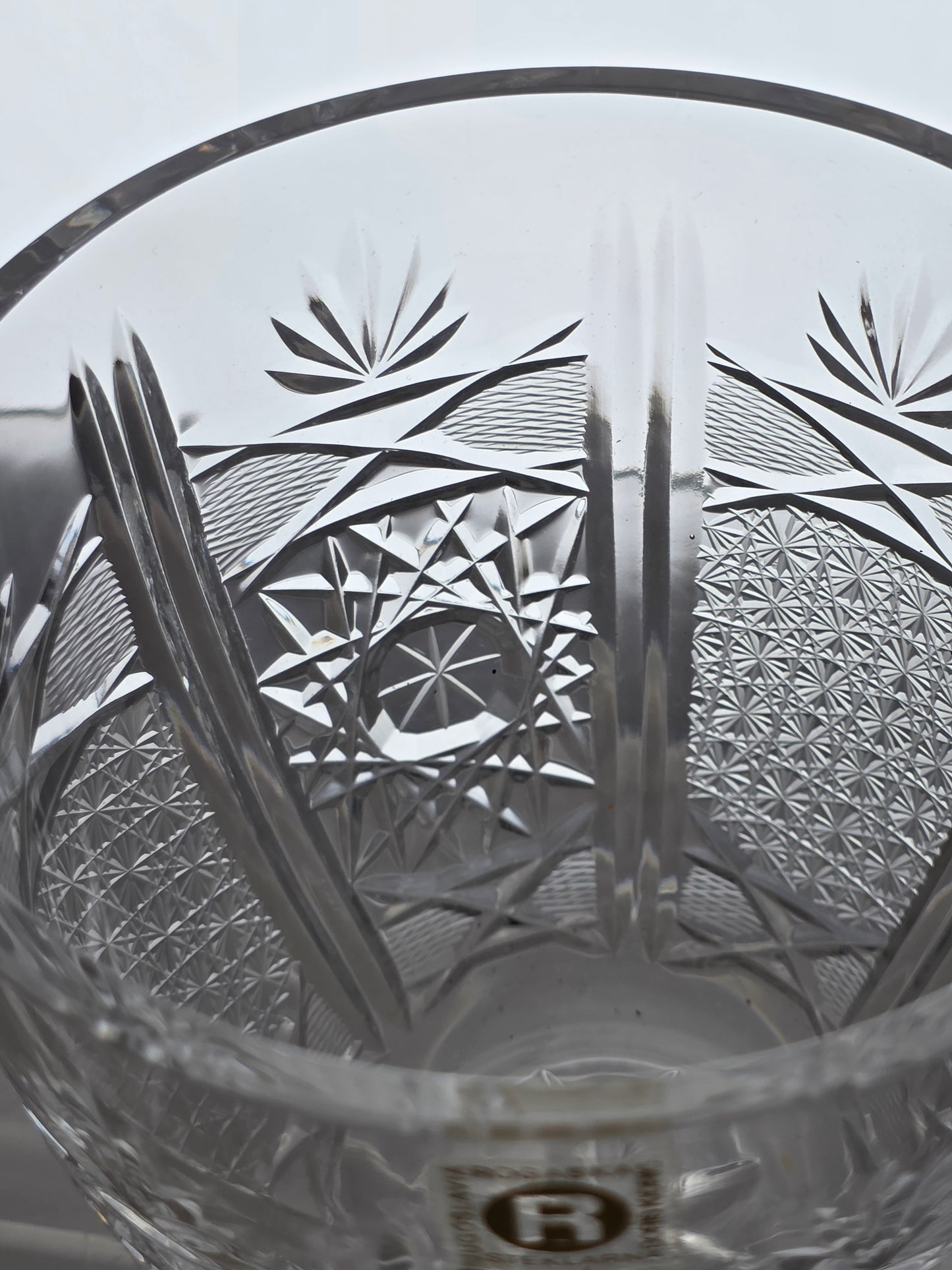 Pair Cut glass Rogaska dor Crystal Hand cut crystal