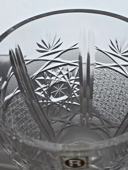 Pair Cut glass Rogaska dor Crystal Hand cut crystal
