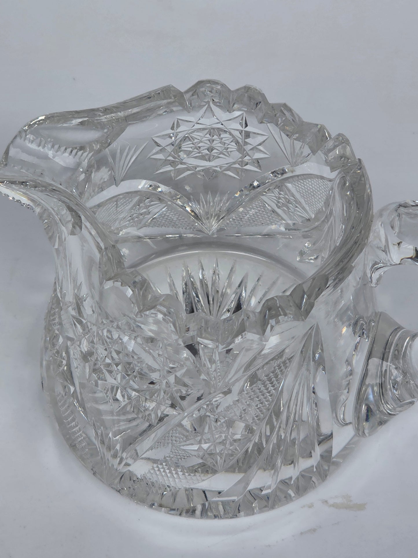 American Brilliant Period hand Cut Glass creamer