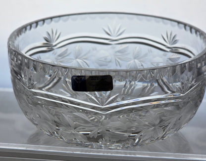 Cut glass bowl Blown blank ROSES
