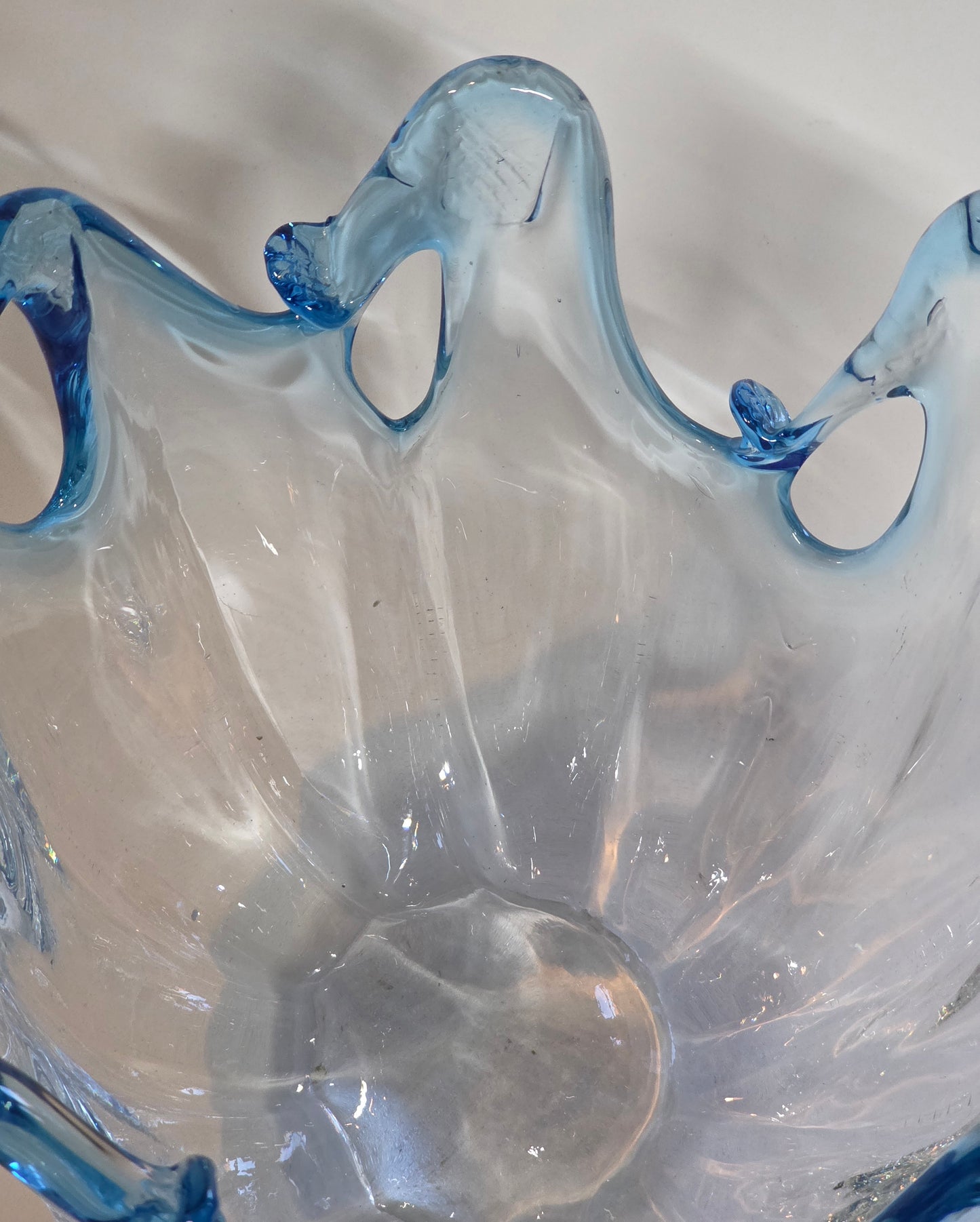 Art glass blue bowl