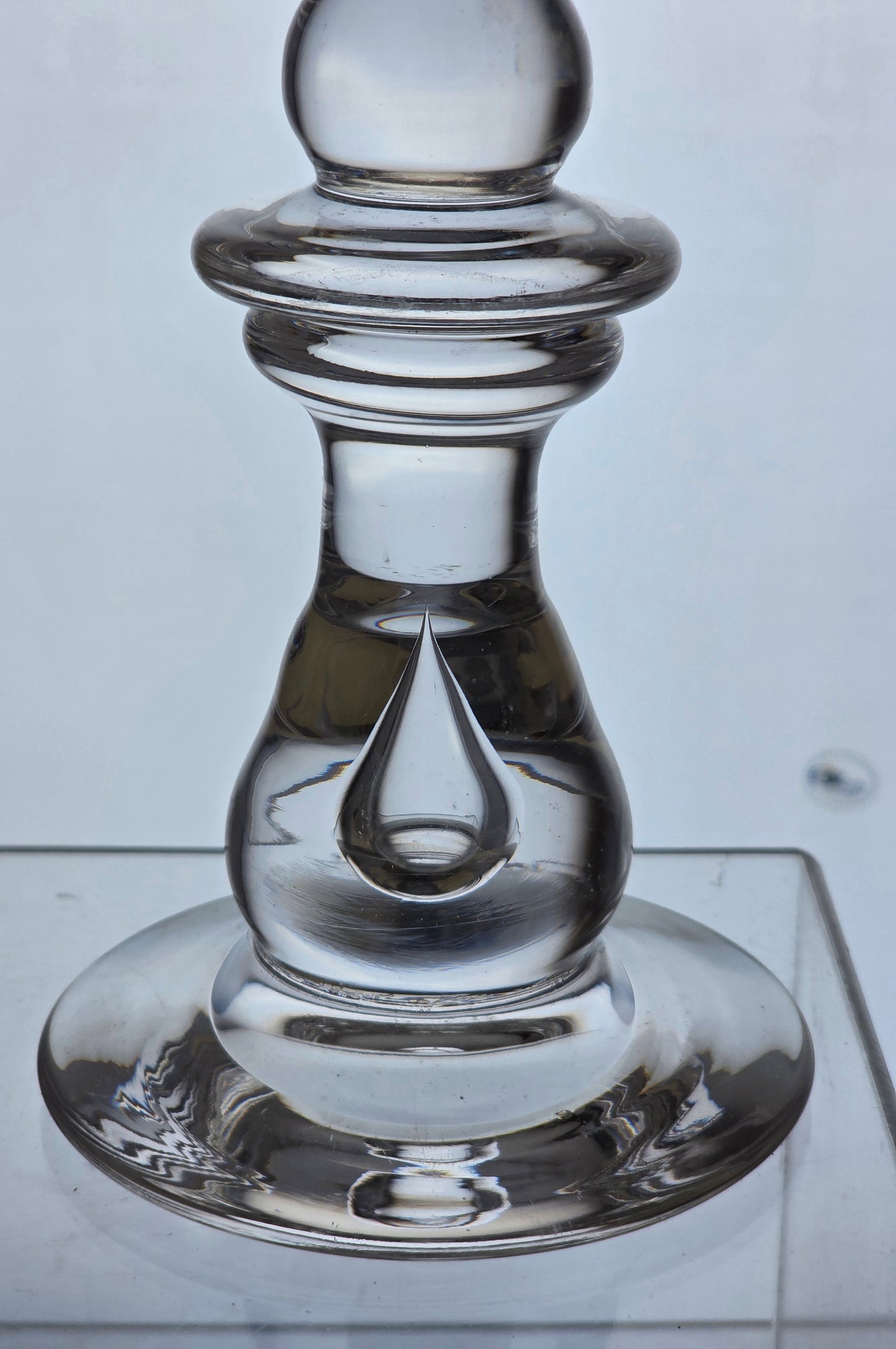 Pair of hand made Glass candle sticks