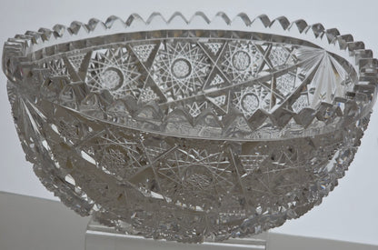ABP cut glass bowl American brilliant period 1886 -1915 bob51