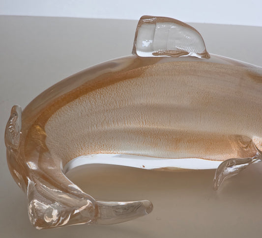 L.E Smith hand made art glass Trout.
.