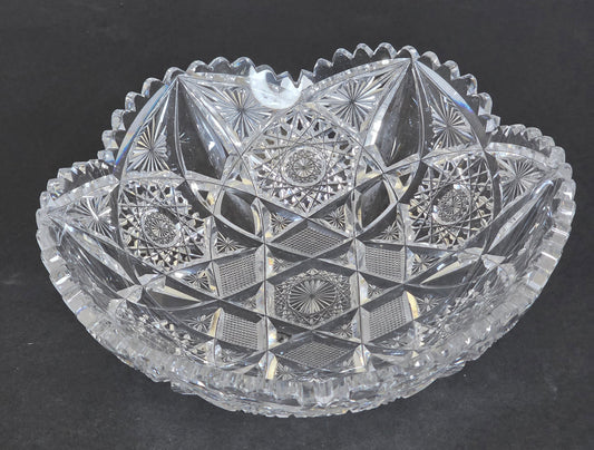 ABP cut glass signed Hawkes bowl American bob22