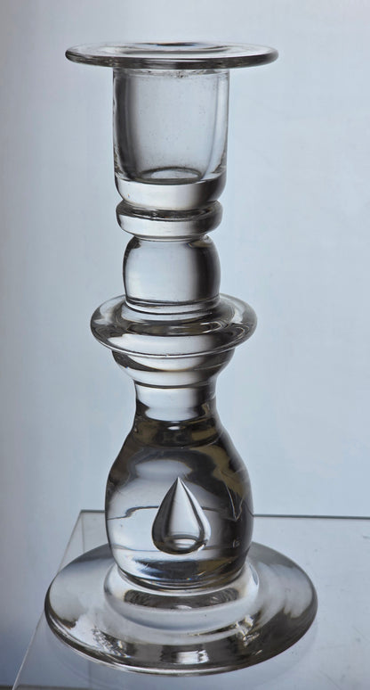 Pair of hand made Glass candle sticks
