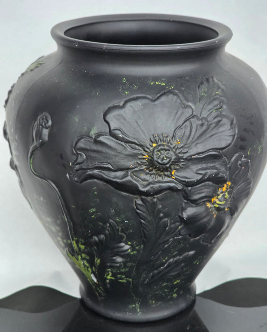Tiffin art glass poppy vase