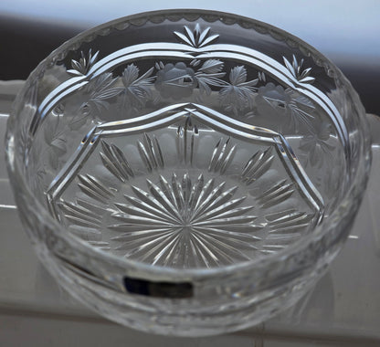Cut glass bowl Blown blank ROSES