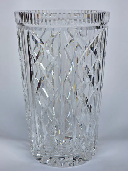 Waterford CUT GLASS  signed vase old cut in Ireland