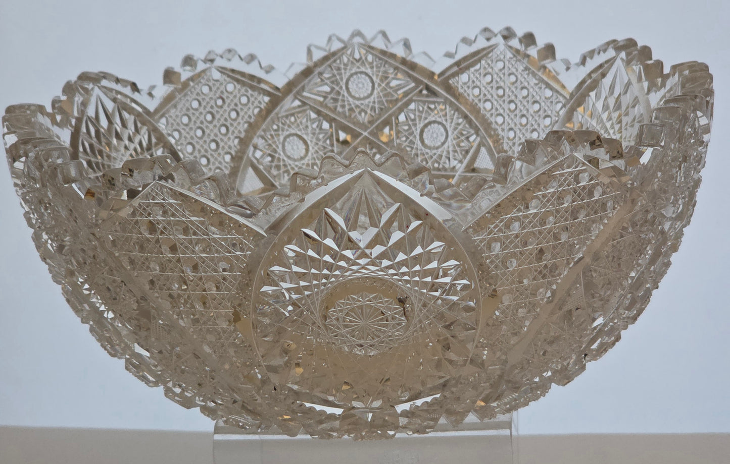 ABP cut glass blown blank bowl American brilliant period 1886 -1915 bob45